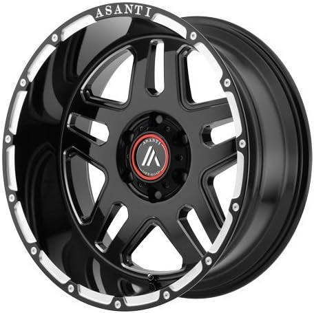 17 Inch 17x8.5 Asanti Off Road Wheels Rims AB809 AB809 Gloss Black Milled Wheels BP: 6x139.7 ET: 25
