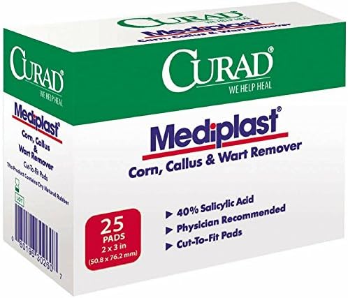 Curad Mediplast Pads 2" x 3" 25 ea ( Pack of 6)