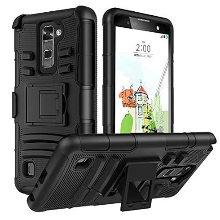 MoKo LG Stylus 2 Plus Hülle - [Heavy Duty Serie] Outdoor Dual Layer Armor Case Handy Schutzhülle Schale Bumper mit Gürtelclip