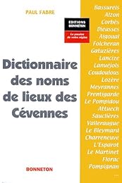 Dictionnaire des noms de lieux des Cévennes