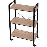 AZL1 Life Concept 3-Tier Storage Rack Shelf Unit for Living Room Bedroom Office, Industrial Kitchen Islands and Carts Vintage