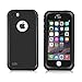 Waterproof iPhone 5/5s/SE Case, Eonfine Shockproof Protective Full-sealed Hard Cover, Underwater IP68 Certificated with Touch ID Snow Dust Dirty Proof Case for iPhone 5 5S SE Black