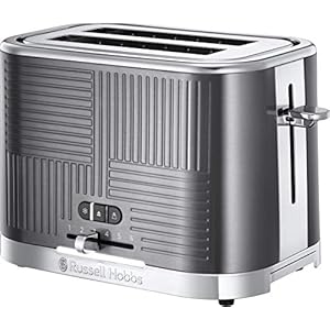 Russell-Hobbs-25250-Geo-Steel-2-Slice-Wide-Slot-Toaster-Contemporary-Design-with-Faster-Toasting-Technology-Textured-Stainless-Steel Russell Hobbs 25250 Geo Steel 2 Slice Wide Slot Toaster - Contemporary Design with Faster Toasting Technology, Textured…