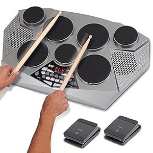 Pyle-7-Pad-Kick-Bass-Pedal-Controller-USB-AUX-Toms-Hi-Hat-Snare-Drums-Cymbals-PTED06-PTED06