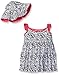 Gerber Little Girls' Toddler Two-Piece Sundress and Hat Set, Zebra, 4T