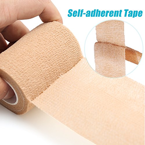 3 Inch Vet Wrap Tape Bulk, 10 Pack Self Adhesive Bandage Wrap, Self