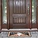 Christmas Welcome Mat (Indoor and Outdoor) Front Door or Entryway All-Weather Doormat | Cute Santa & Reindeer Holiday Print | Dirt, Mud, Snow, Water Absorbent