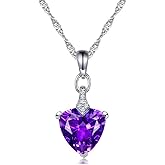 Uloveido Rose Gold & Platinum Plated Crystal Heart Pendant Necklace Cubic Zirconia Solitaire Setting Y1062