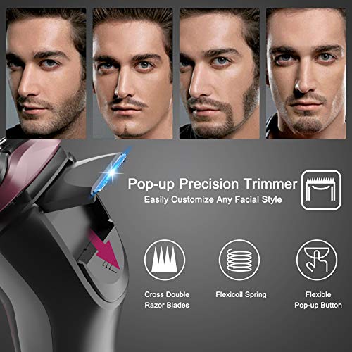 2 Electric+Razor+Men+Rechargeable+Waterproof