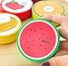 GEOOT New Cute Fruit Print Plastic Contact Lens Mate Box with Mirror
