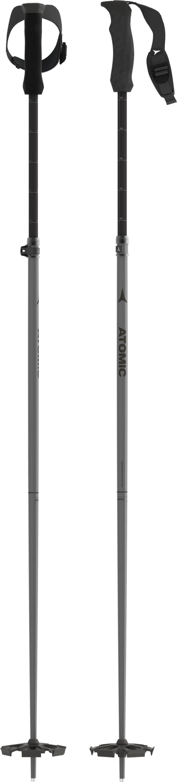 ATOMIC BACKLAND FR SQS Black Ski Poles, NS