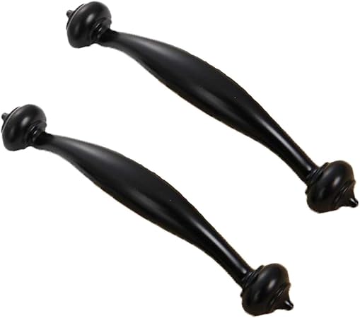 2pcs Moderne Schwarze Türgriffe Zinklegierung Schublade zieht Home