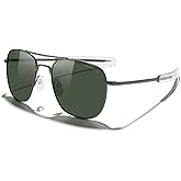 MERRY'S Classic Square Aviator Military Polarized Sunglasses for Men or Women S8636