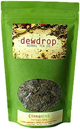 Dewdrop Loose Leaf Tea 2.65 oz - Cinnamint (Cinnamon and Peppermint Leaves) Decaffeinated Herbal Tea