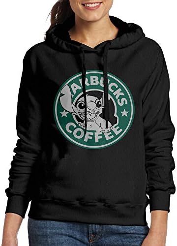 Lonekit Women's Stitch Starbucks Logo Hooded Sweatshirt
