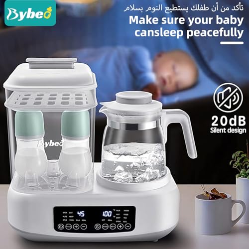4-In-1 Multifunctional Baby Bottle Sterilizer,Dryer,Warmer And Steamer,72H Keep Warm With Smart Temperature Control,Auto Shut-Off,Baby Bottle Sanitizer Universal Fit for Baby Items (Steam)