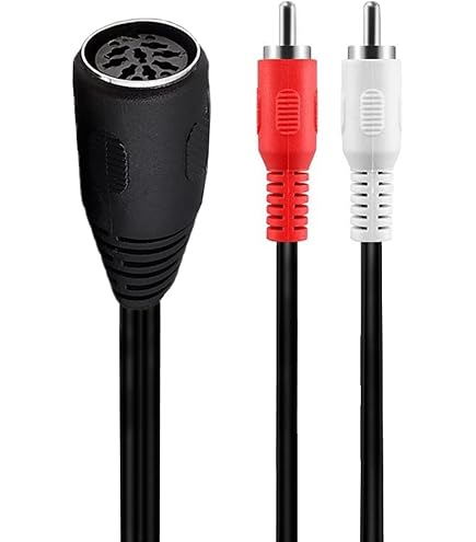 Amazon.com: Qaoquda DIN 8 Pin to RCA Cable, 8-Pin Din Female to 2