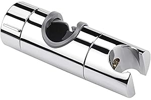 Adjustable Shower Head Holder For Slide Bar,Universal 18-25MM O.D. Rail Head Bracket Holder for Slide Bar Slider Clamp Bathro