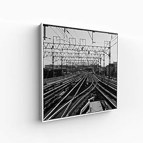 Canvas Wall Art for Living Room, Bedroom Monochrome Building Framed Canvas Prints for Home Decoration Ready to Hang - 16x16 inches