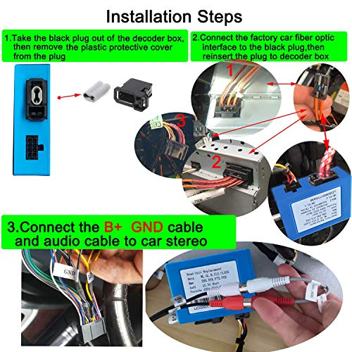 LEXXSON Fiber Optic Car Radio Decoder For Most Models Of Class ML/GL/R/SLK/CLS And 911 Boxster Cayman For Porsche Cayenne Series Harman Kardon/Bose System