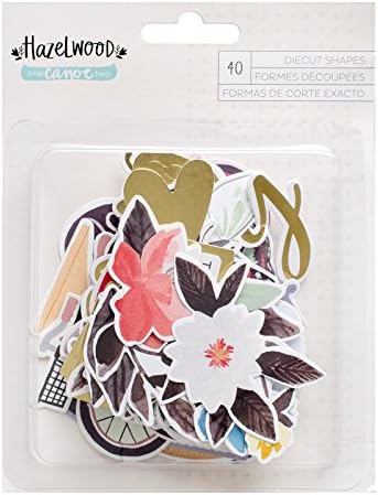 American Crafts 1 Canoe 2 Hazelwood Embellishments 40 Piece Gold Foil Ephemera