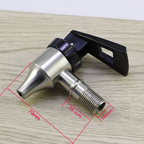 Lyty 304 Stainless Steel Beverage Dispenser Spigot/Faucet/Tap (Polished Finish, Press and Hold Spring Valve Valve) Fits 5/8" or 16mm opening