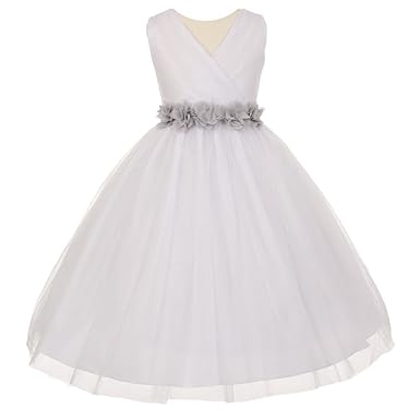 silver flower girl dresses uk