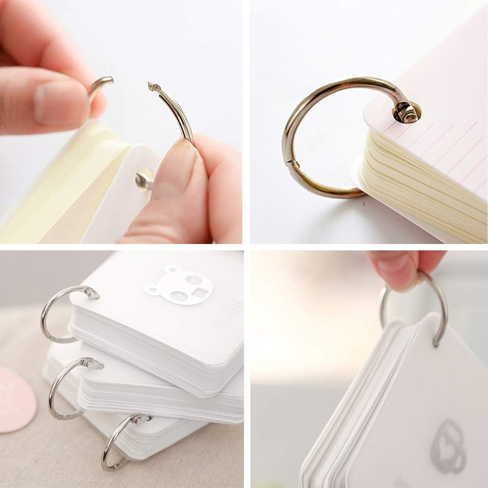 Antner 100 Pieces Loose Leaf Binder Rings, 1" Diameter, Nickel Plated Metal Office Book Rings Key Rings : Office Products