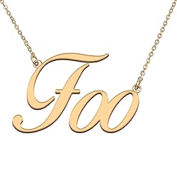 HUAN XUN Customized Custom Simple Any Name Necklace