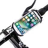 DoMyfit Bike Mount Holder Silicone Strap Universal Adjustable Bicycle Motorcycle Handlebar Phone Mount Rack for 4-6 Inch Cellphones GPS