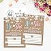 Hadley Designs 25 Rustic Gender Reveal Baby Shower Party Invitation Cards Kraft Pink or Blue He She Personalized For Unisex Invites Guess If It's a Boy or Girl Fill In The Blank Printable Invite Pack