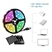 Entiqi LED Strip Lights Battery Powered, 6.5FT/2M RGB LED Light Strip SMD5050 60 LEDs Rope Lights Color Changing Flexible LED Strip Kit for Home Bedroom DIY Party Indoor Outdoor