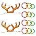 JOYIN 14 PCS Inflatable Reindeer Antler Toss Game Christmas Party Games Ring Toss Game for Christmas Party Supplies One Size Fit All