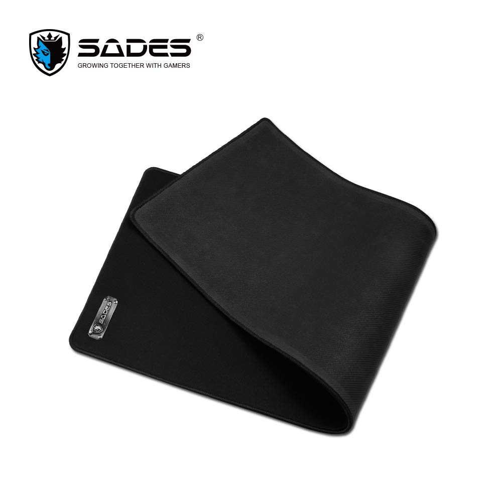 SADES Gaming & Office Desk Pad, 30.71 x 11.81 inches SKADI Large Size Cloth Well-in-Control Gaming Mouse Pad with Anti-Fraying Stitched Frame & Rubber Base, Dual Use Desk Writing Mat at Home