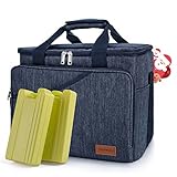 Cooler Bag 40-Can Large with 2 Ice Packs,Insulated Soft Sided Cooler Bag for Outdoor Travel Hiking Beach Picnic BBQ Party