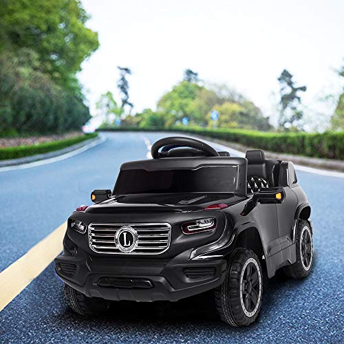 VALUE BOX Electric Remote Control Truck, Kids Toddler Ride On Cars 6V Battery Motorized Vehicles Children's Best Toy Car Safe with 3 Speeds, Music, seat Belts, LED Lights and Realistic Horns (Black) - Thumbnail 7