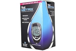 True Metrix Blood Glucose Test Strips Box of 100 Count with Meter