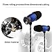 in Ear Earbuds Wried Earphones with Microphone and Volume Control,Wishion Metal Stereo Headset for iPhone Samsung Galaxy, Sony (Blue)