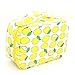 Ac.y.c Makeup Cosmetic Bag Toiletry Travel Kit Organizer-Multi-Function Cute Printed Pouch for Little Young Girl Yellow Lemon