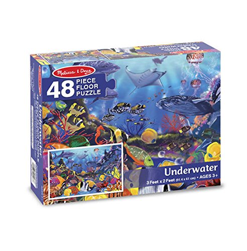 Melissa & Doug Underwater Ocean Floor Puzzle (48 Pieces), 2 x 3 feet