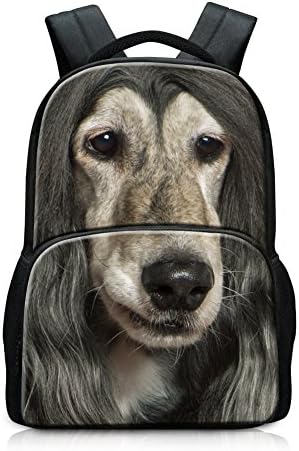 Dispalang Dog 3D Printed Laptop Backpack for Women College Students Bagpack Rucksack