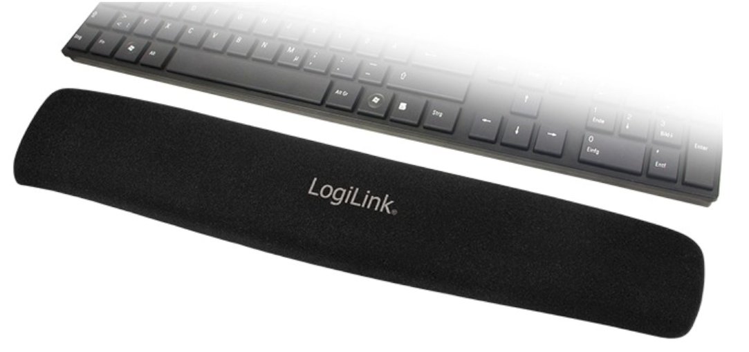 LogiLink Keyboard Rest with Gel Rest - Black