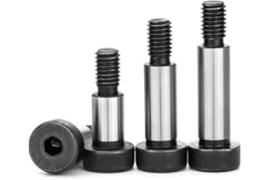 1/2/5pcs M5 M6 M8 M10 M12 M16 M20 Black Carbon Steel Hex Socket Head Shoulder Screw High Tensile Roller Bearing Bolt Metal Sc