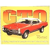 Pontiac 1967 GTO Tin Sign 16 x 13in