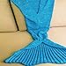 AOSILEY Think-Plus Christmas Mermaid Tail Blanket Handmade Crochet and Mermaid Blanket, Super Warm Soft All Seasons Living Room Sleeping Blankets Bag, for Kids Adult (71