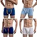 Men's 4 Pack Cotton Stretch Boxer Briefs With Fly Assorted,Eternal Century