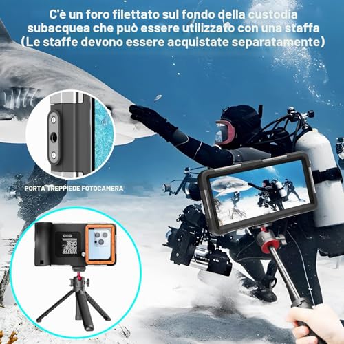 Waterproof Smartphone Case IPX8 Waterproof Mobile Phone Holder 15 m Underwater Compatible for iPhone 17 Pro 17 Air 16 15 Plus 12 13 14 15 16 17 Pro Max 16 15 14 Pro Samsung S25 S24 Ultra