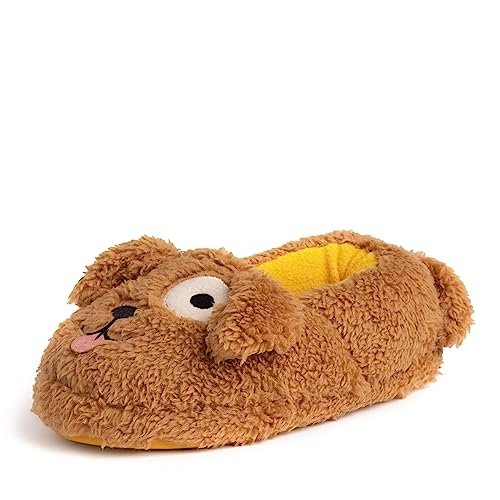 Dearfoams unisex-child Kids Toddlers Whimsical Animal Critter Washable Slipper