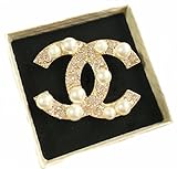 Mygoodie Big Crystal Faux Pearl Covered Parrty Lovely Jewelry Brooches and Pins