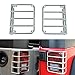 Bentolin Chrome Rear Euro Tail Light Guard Cover Protector for 2007-2017 Wrangler 2018 Sahara JKU New - Pair